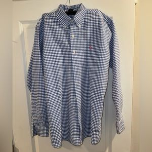 Men’s Ralph Lauren Classic Fit Button Up - Blue - Size Medium
